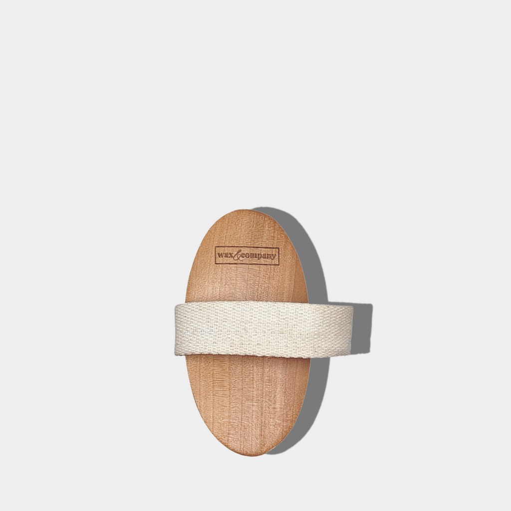 Dry body brush for exfoliation
